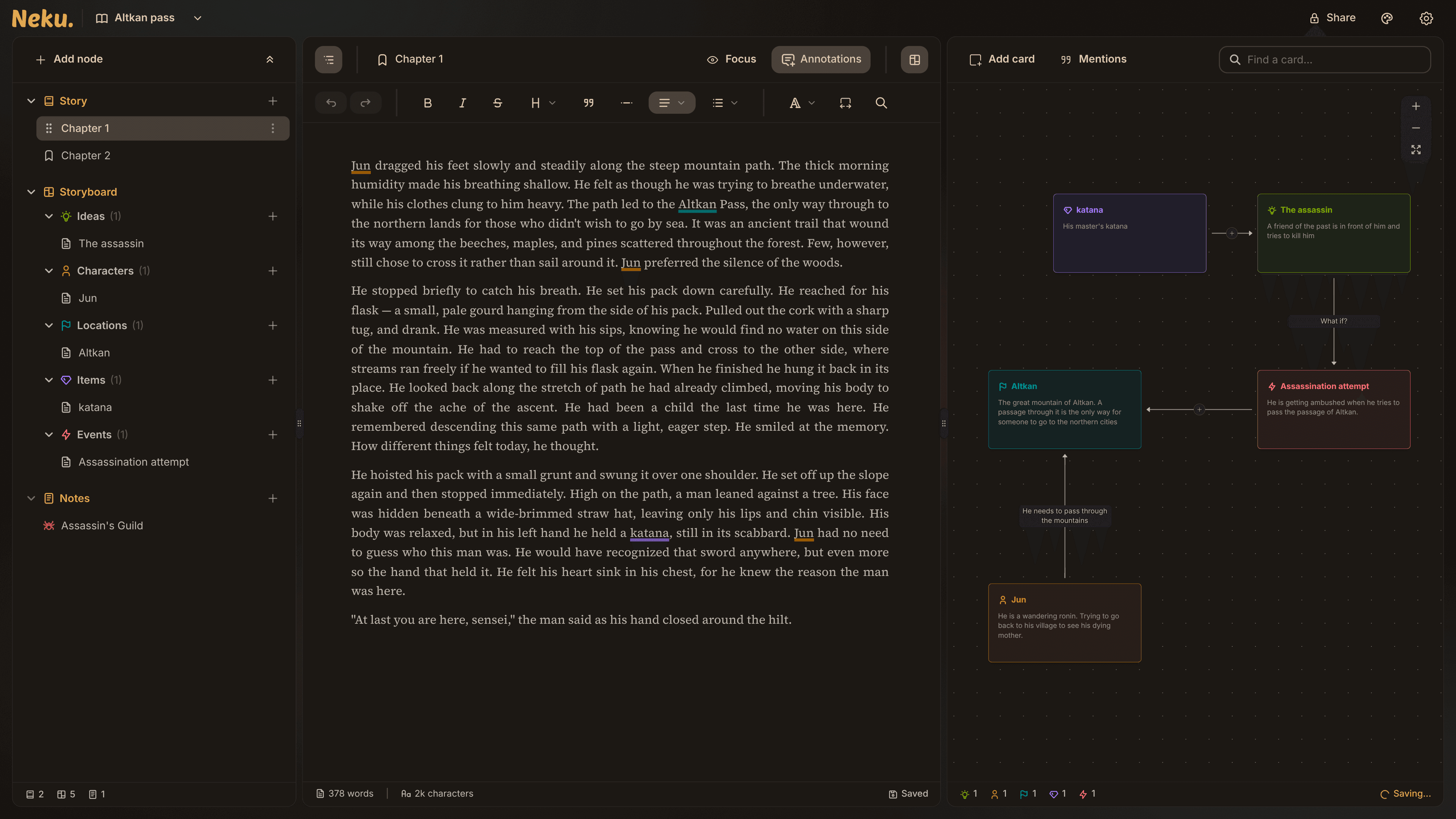 Neku Dark theme screenshot